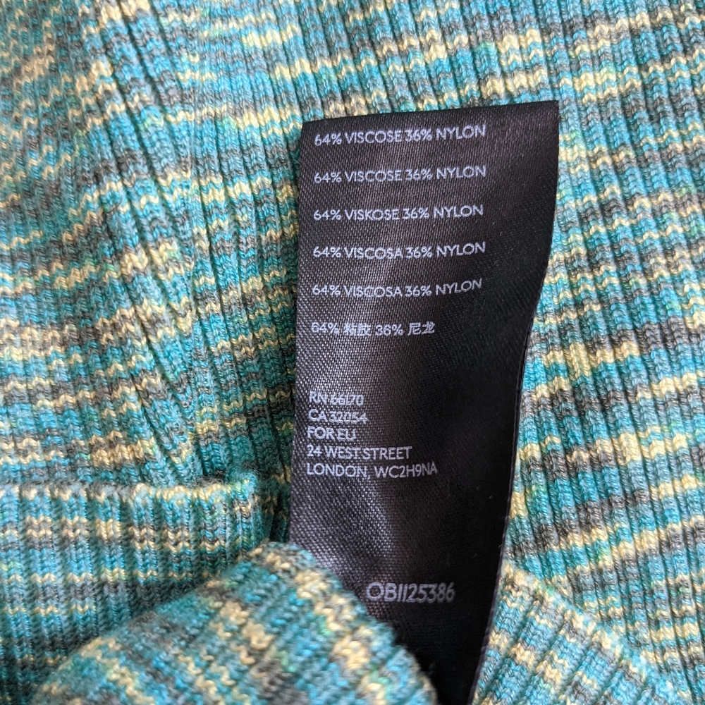 Anthropologie Zuzu Space-Dyed Green Sweater Tee - Picture 9 of 9